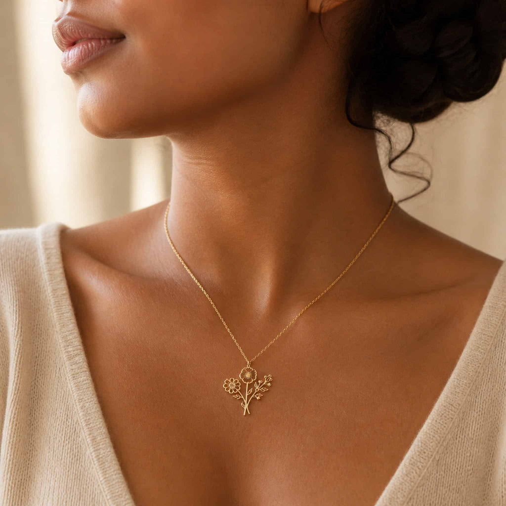Birthflower Bouquet Necklace