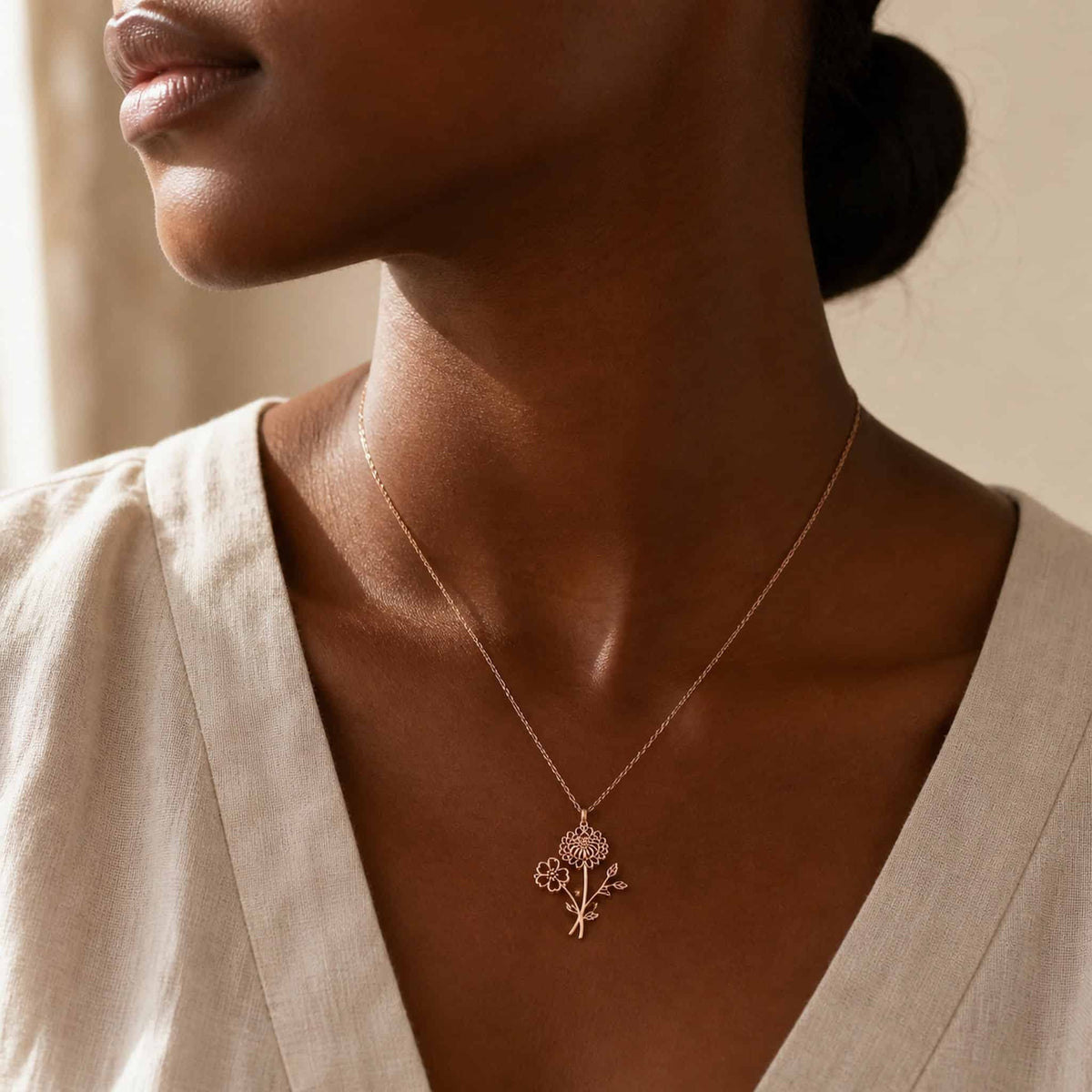 Birthflower Bouquet Necklace