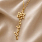 Birthflower Name Necklace