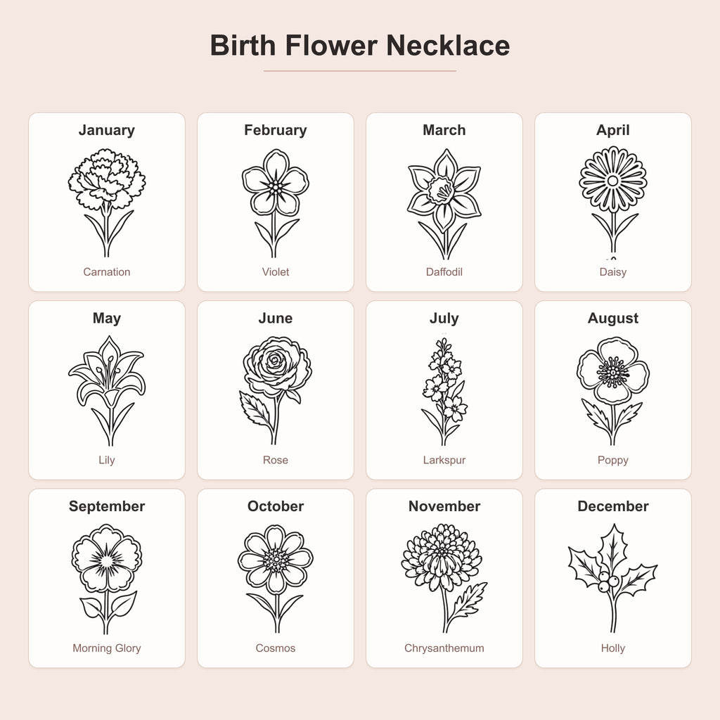 Birthflower Bouquet Necklace