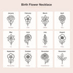 Birthflower Bouquet Necklace