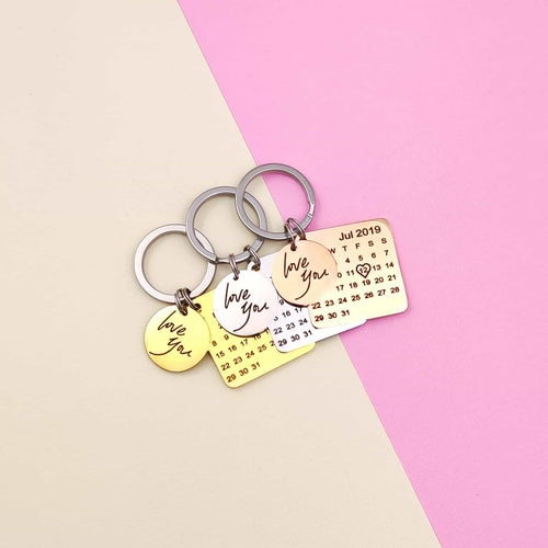 Personalised Engraved Calendar Keychain
