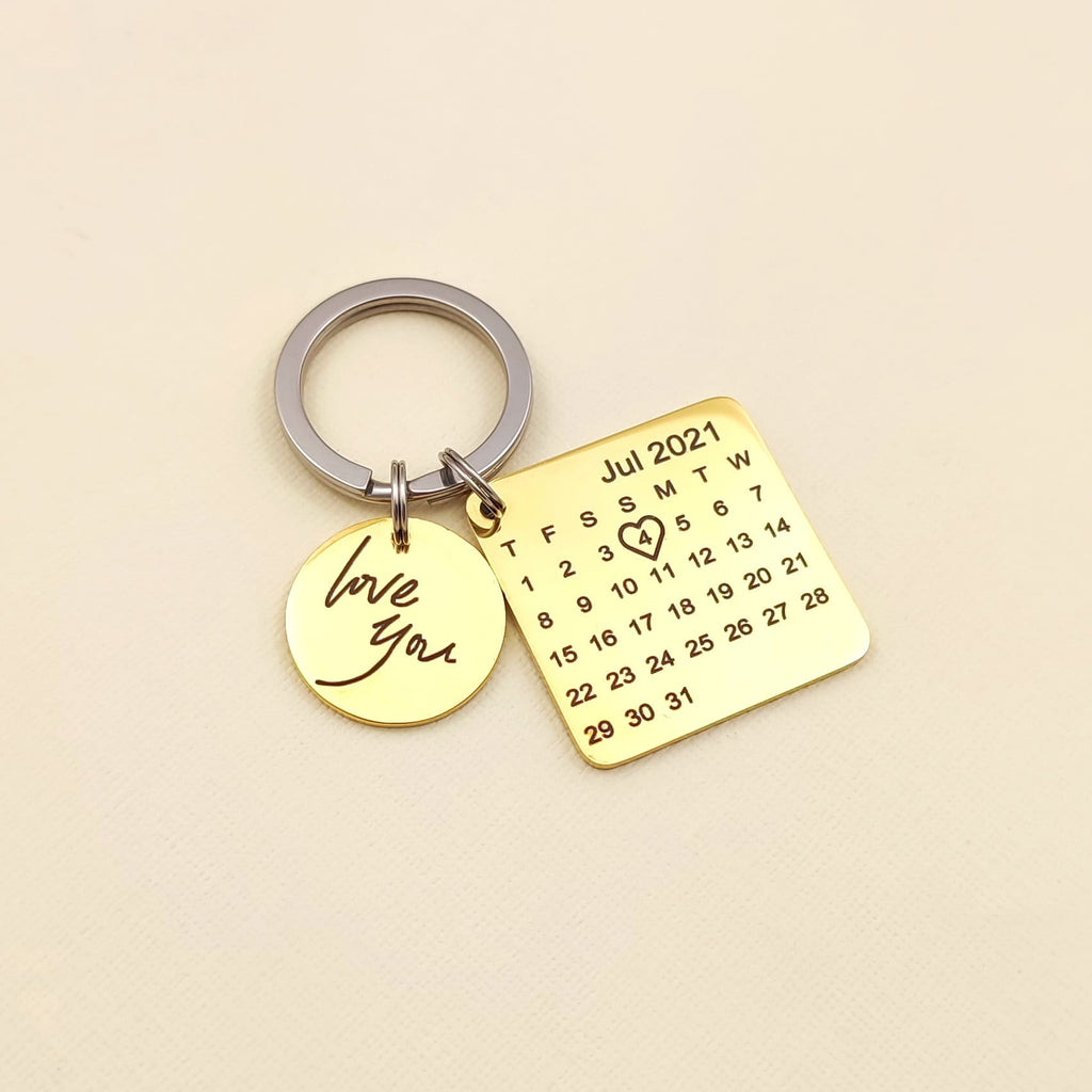 Personalised Engraved Calendar Keychain