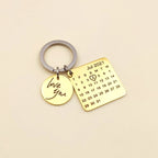 Personalised Engraved Calendar Keychain