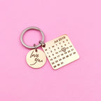 Personalised Engraved Calendar Keychain