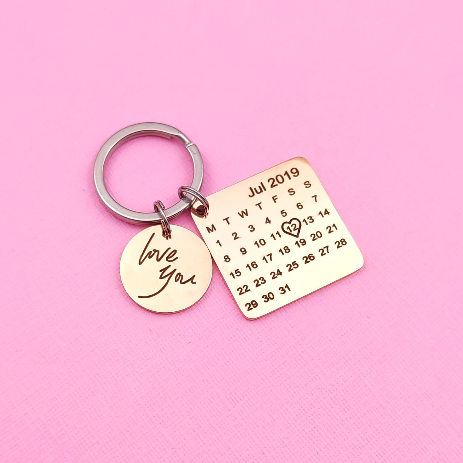 Personalised Engraved Calendar Keychain