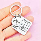 Personalised Engraved Calendar Keychain