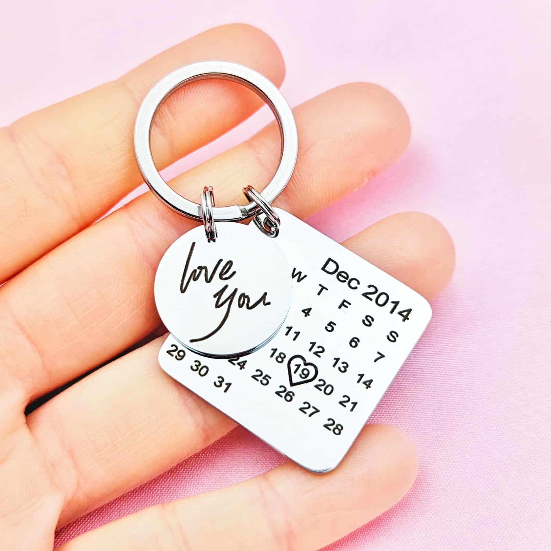 Personalised Engraved Calendar Keychain
