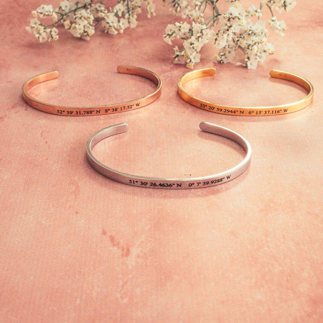 Personalised Coordinates Bangle