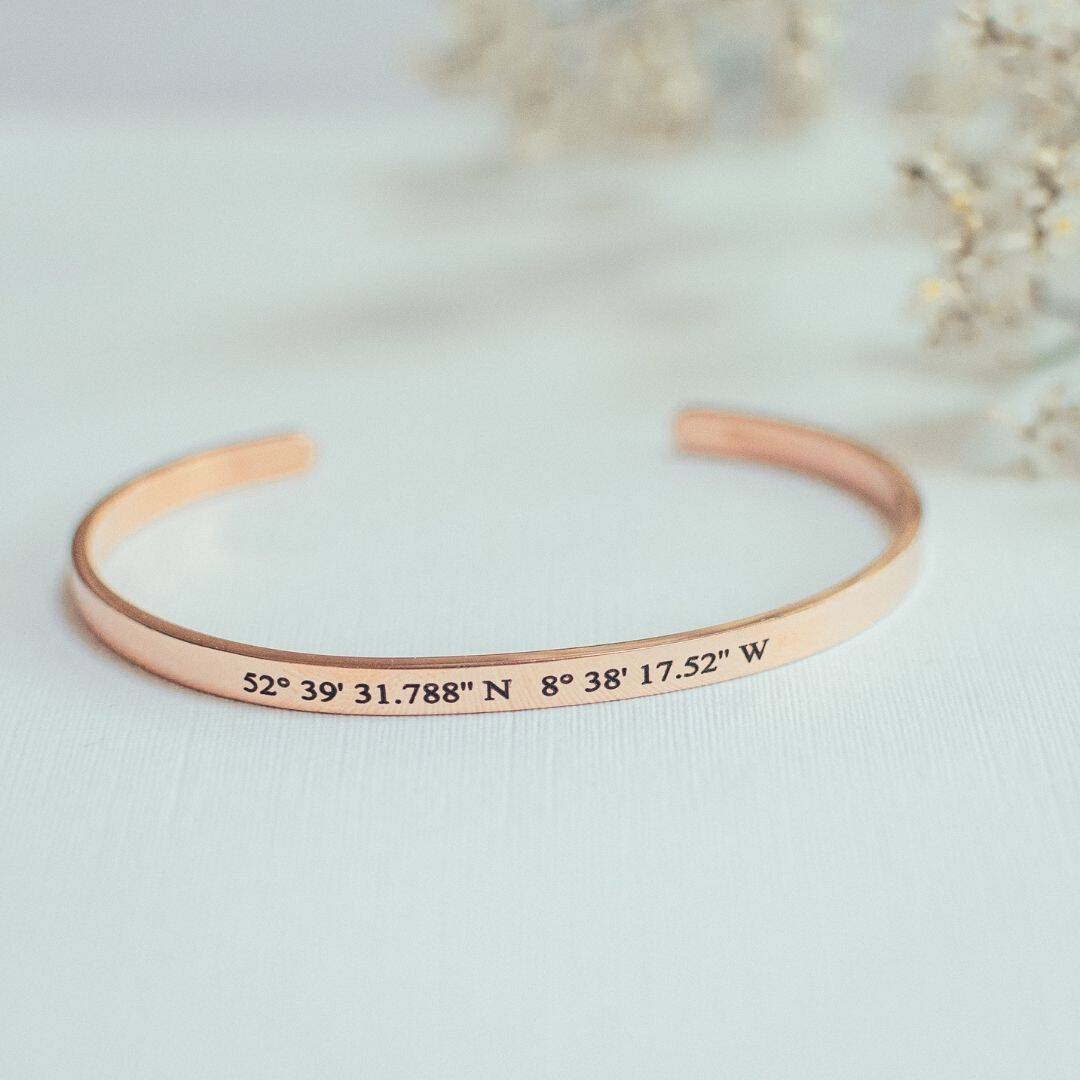 Personalised Coordinates Bangle