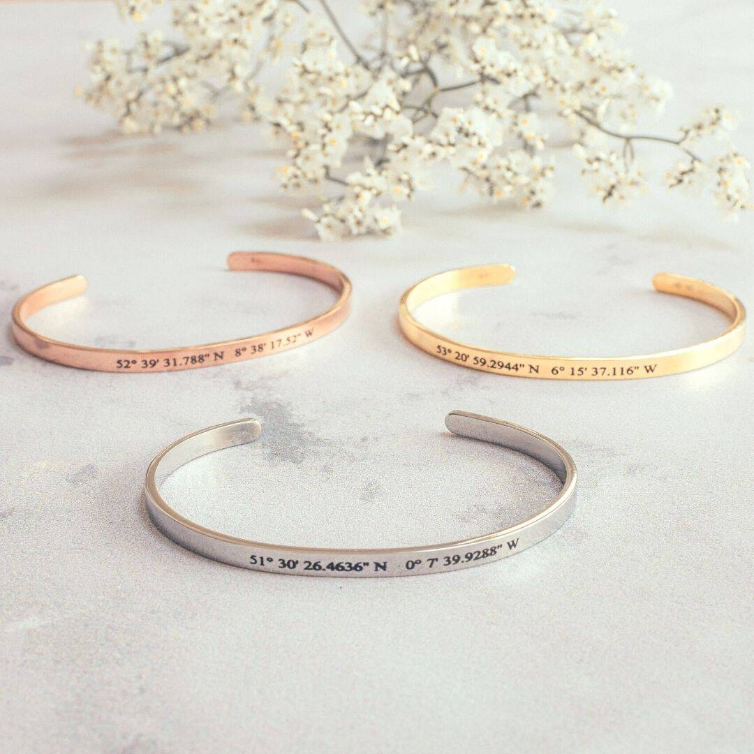 Personalised Coordinates Bangle