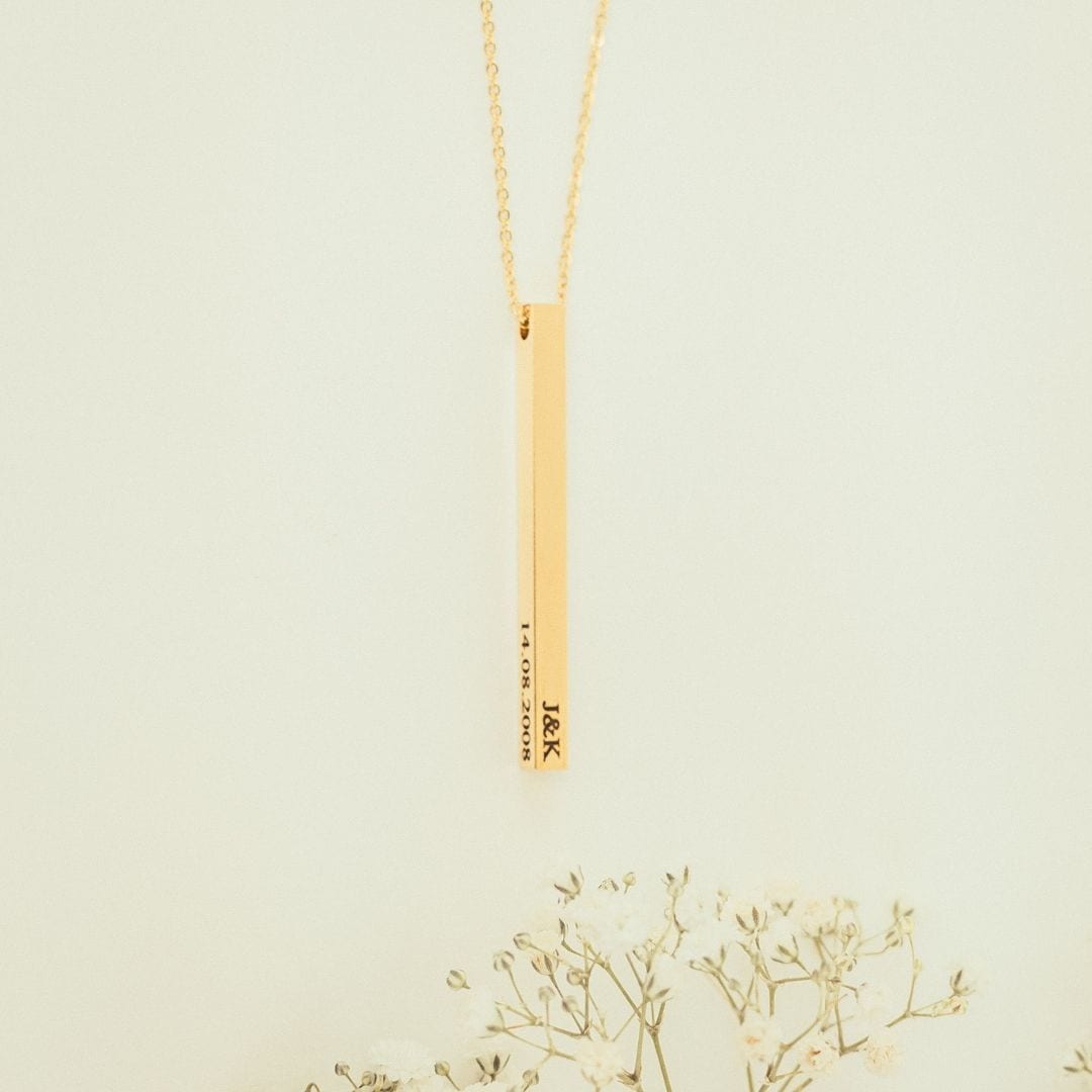 Personalised Engraved Bar Necklace