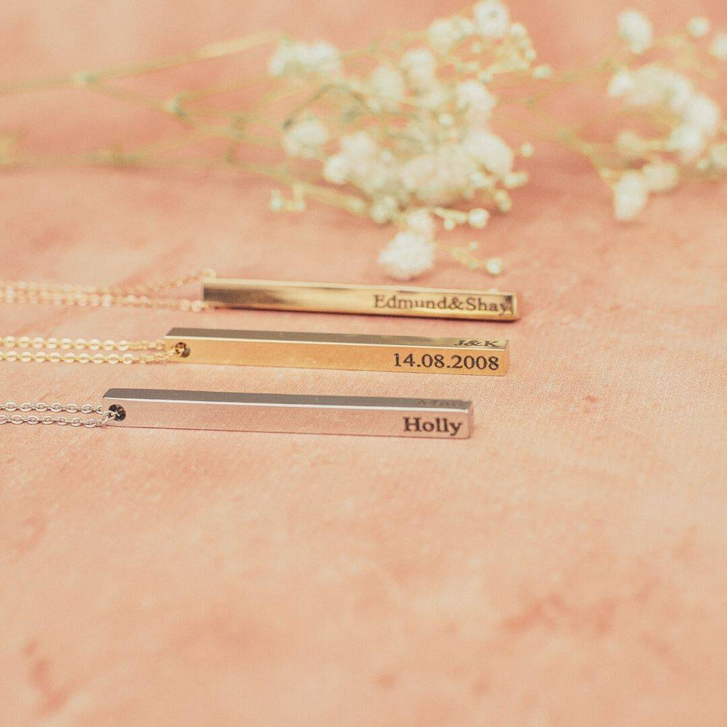 Personalised Engraved Bar Necklace