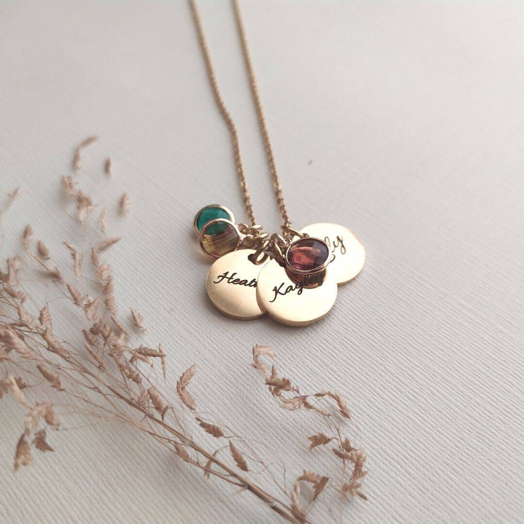 Family Names & Birthstones Necklace