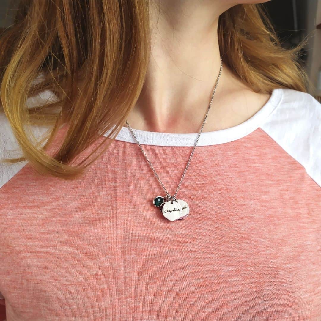 Family Names & Birthstones Necklace