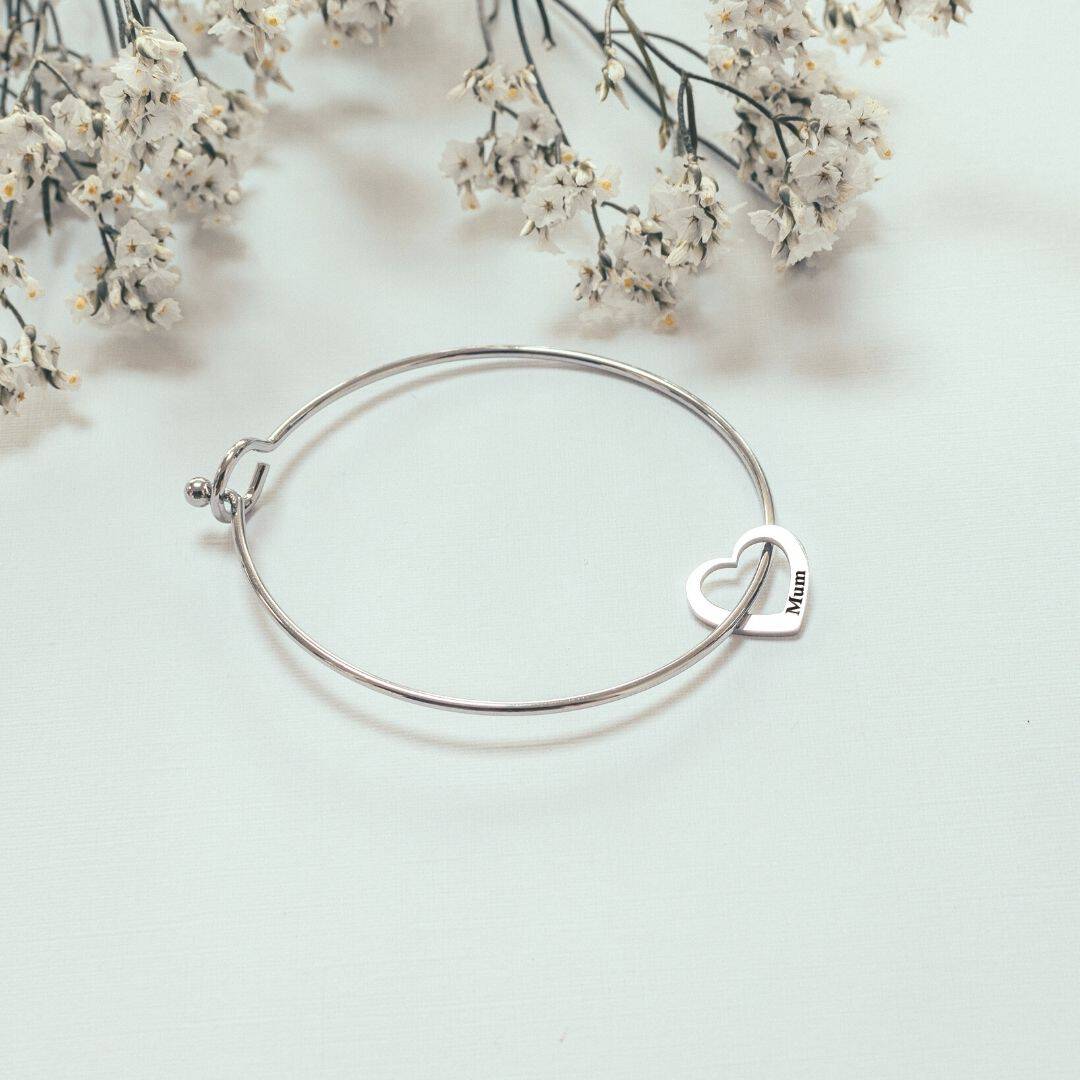 Personalised Heart Charms Bracelet