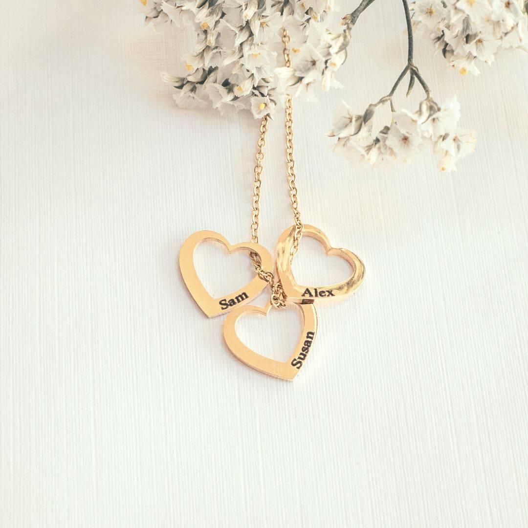 Heart Charm Name Necklace