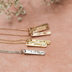 Initial Date Bar Necklace