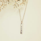 Initial Date Bar Necklace