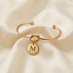 Initial Date Disc Bangle