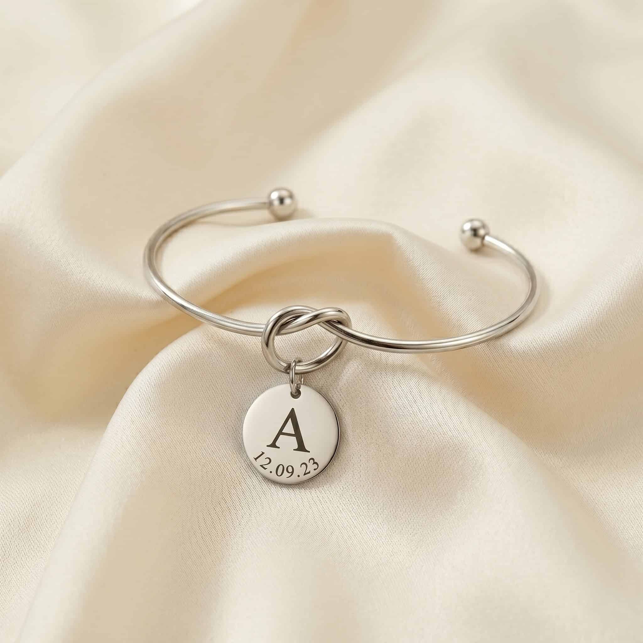 Initial Date Disc Bangle