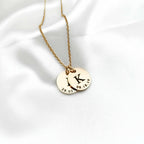Initial Date Disc Necklace