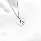 Initial Date Disc Necklace