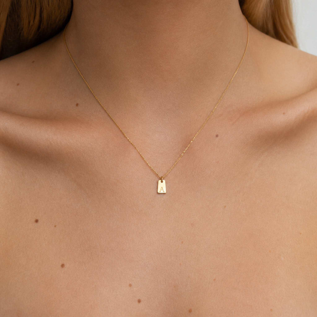 Initial Tag Necklace