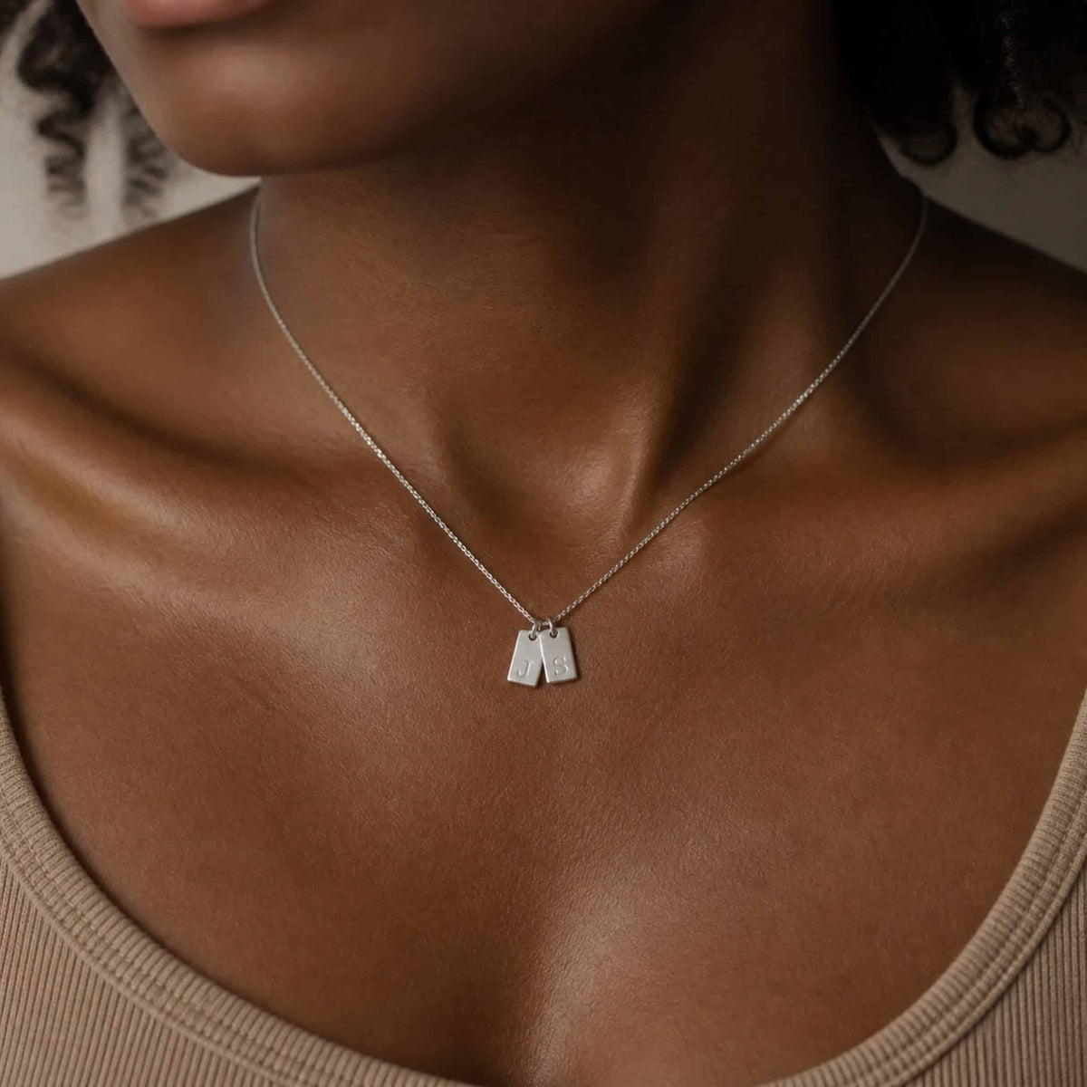 Initial Tag Necklace