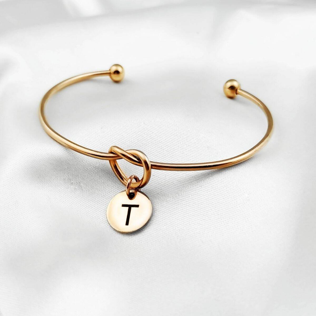 Initial Knot Bangle