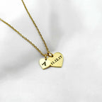 Mini Initial & Date Heart Necklace
