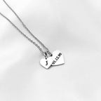 Mini Initial & Date Heart Necklace
