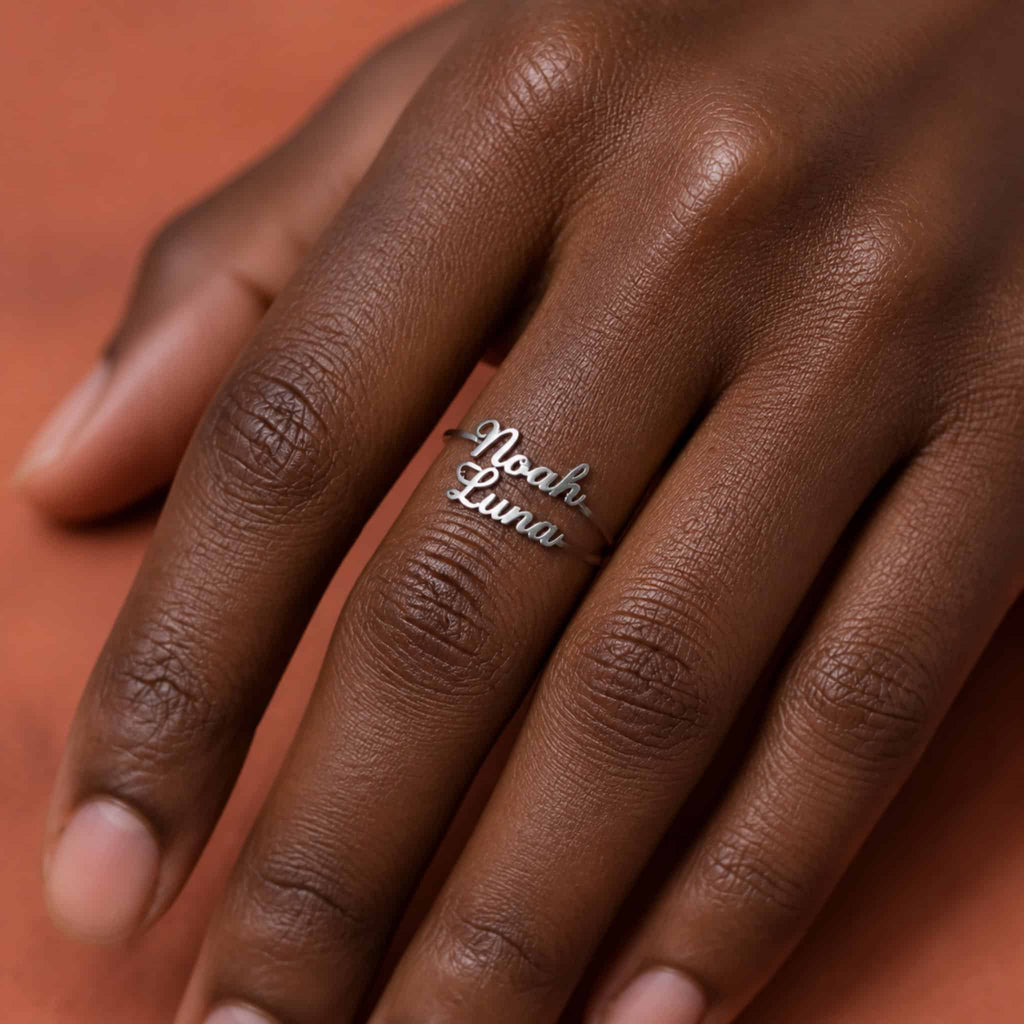 Personalised Double Name Ring