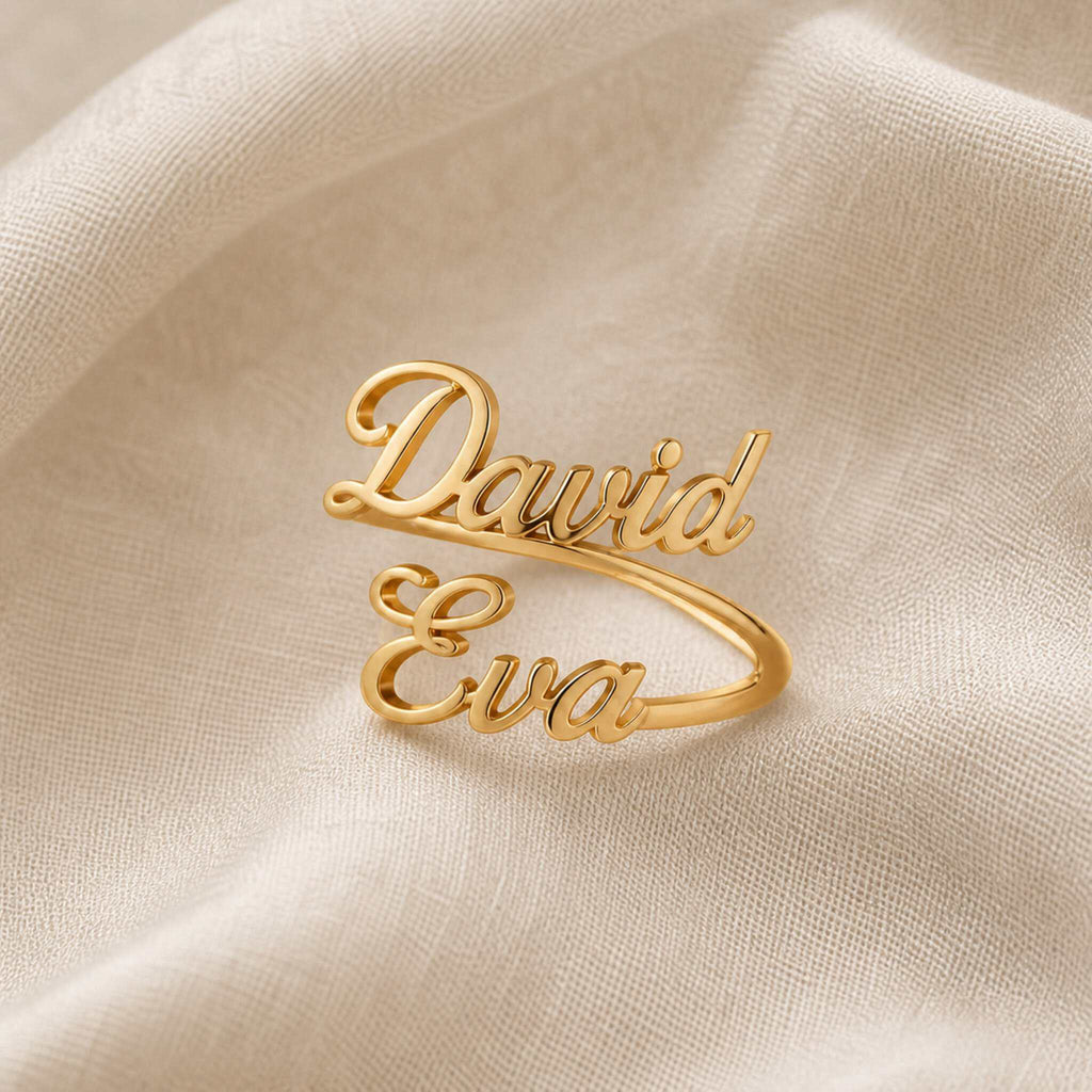 Personalised Double Name Ring