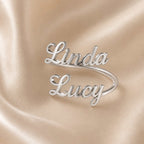 Personalised Double Name Ring