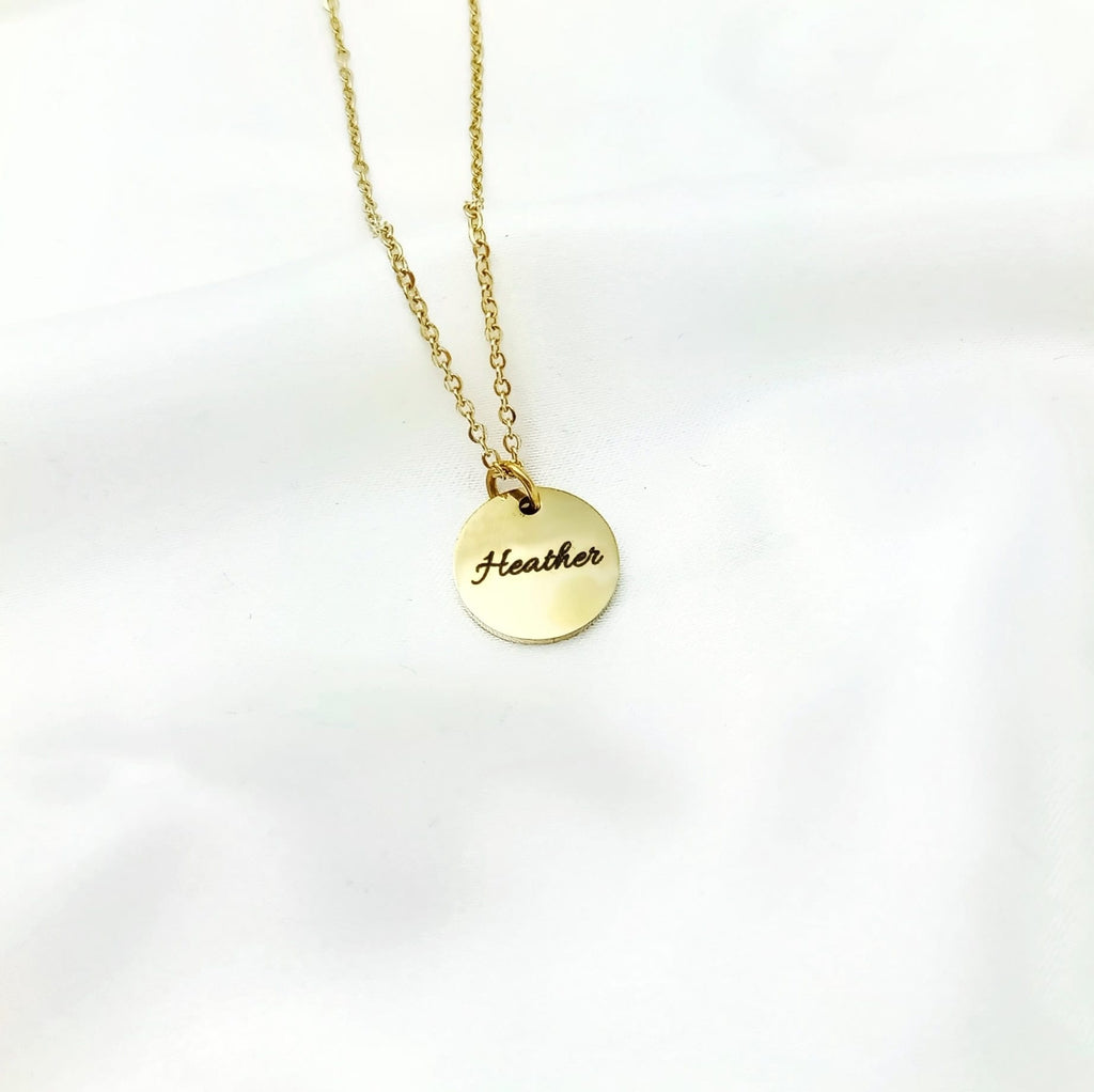 Script Name Disc Necklace