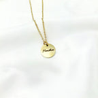 Script Name Disc Necklace