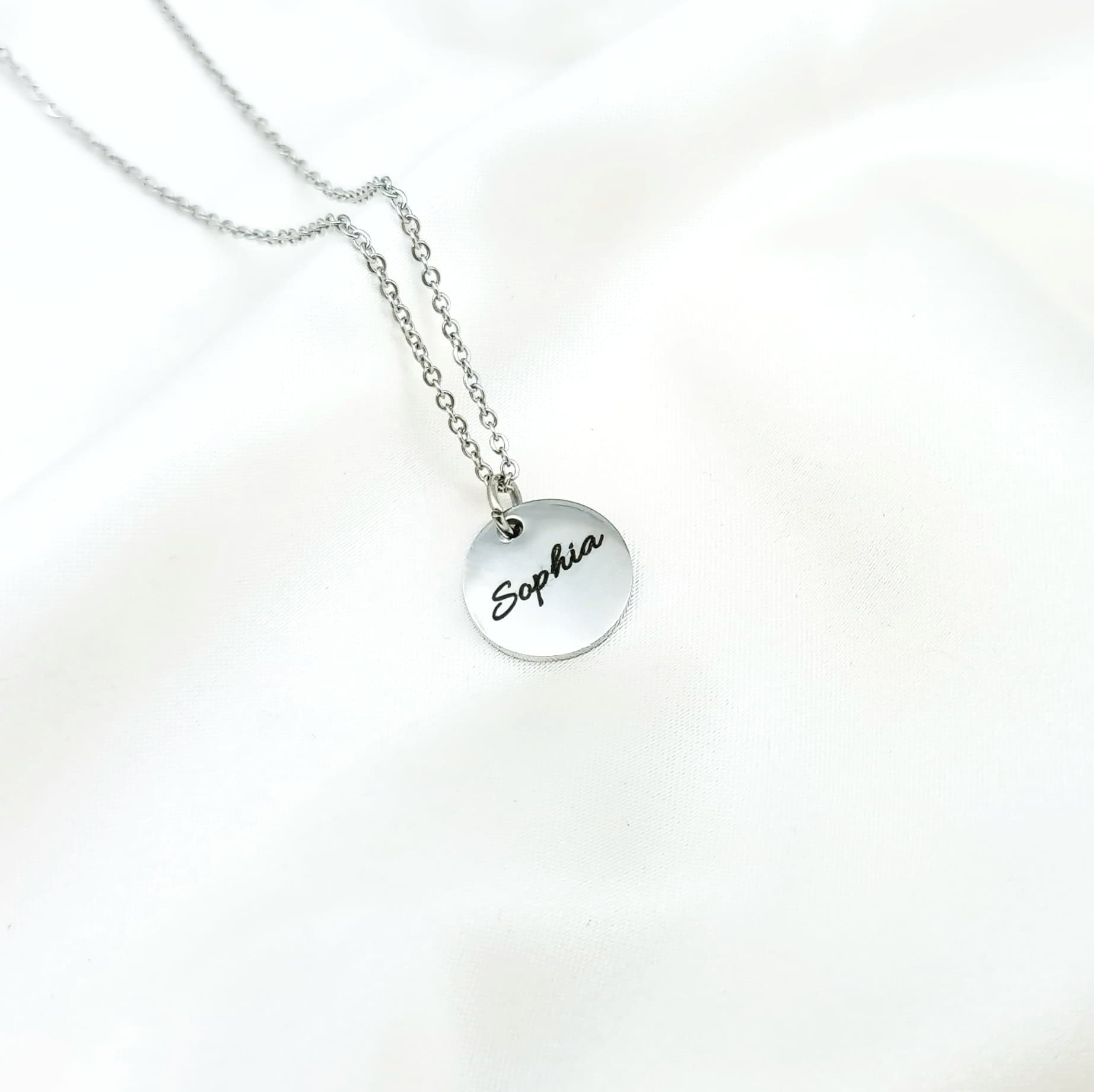 Script Name Disc Necklace