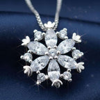 925 Sterling Silver Snowflake Necklace