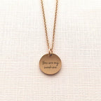 Hidden Message Sunflower Necklace - You Are My Sunshine