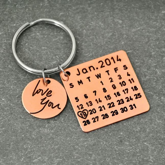 Portachiavi Personalizzato In Acciaio Inox Con Foto E Data - Regalo Compleanno