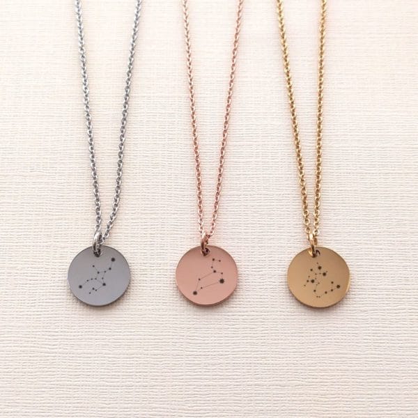 Zodiac Disc Necklace - Charm Bear