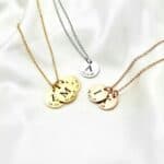 Initial Date Disc Necklace