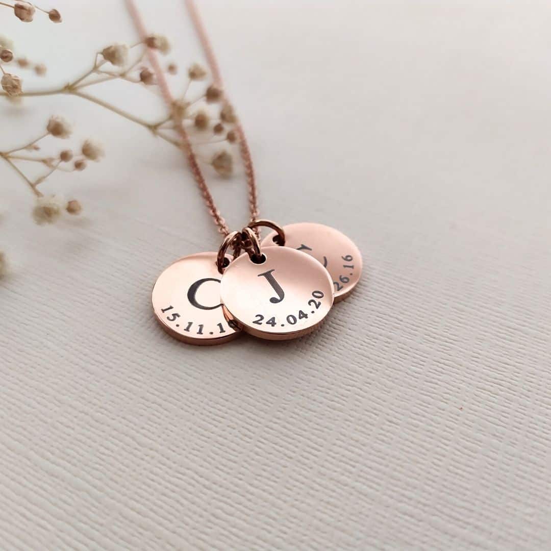 Willow Disc Initial Necklace