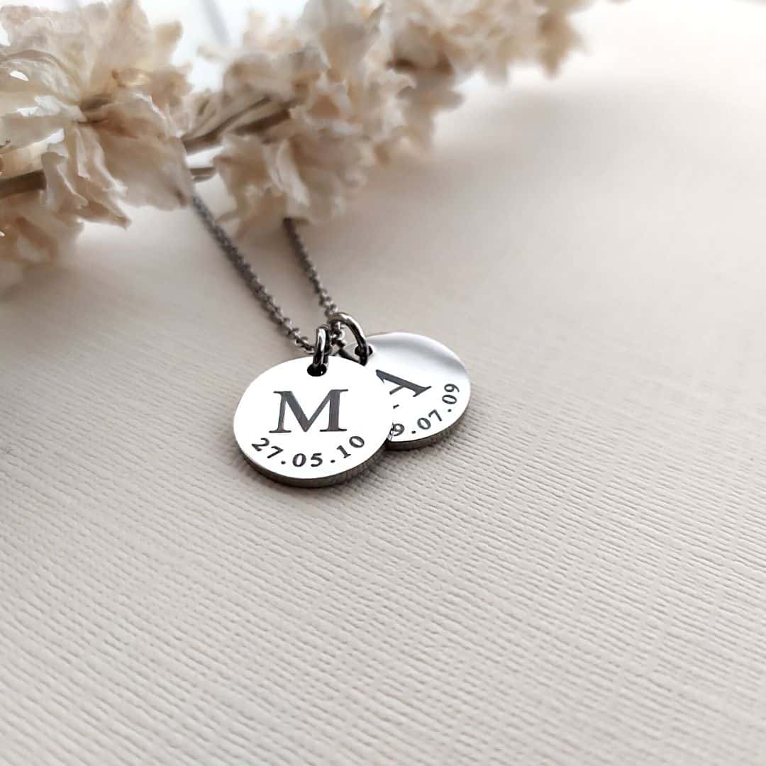 Sandy Initial Disc Necklace – Miriam Merenfeld Jewelry