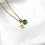 Mini Initial & Birthstone Star Necklace