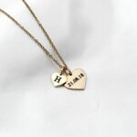 Mini Initial & Date Heart Necklace